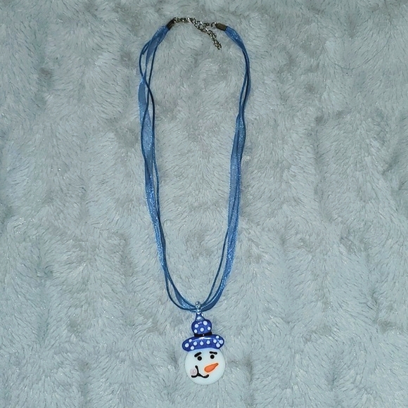 Jewelry - Art Glass Snowman Necklace